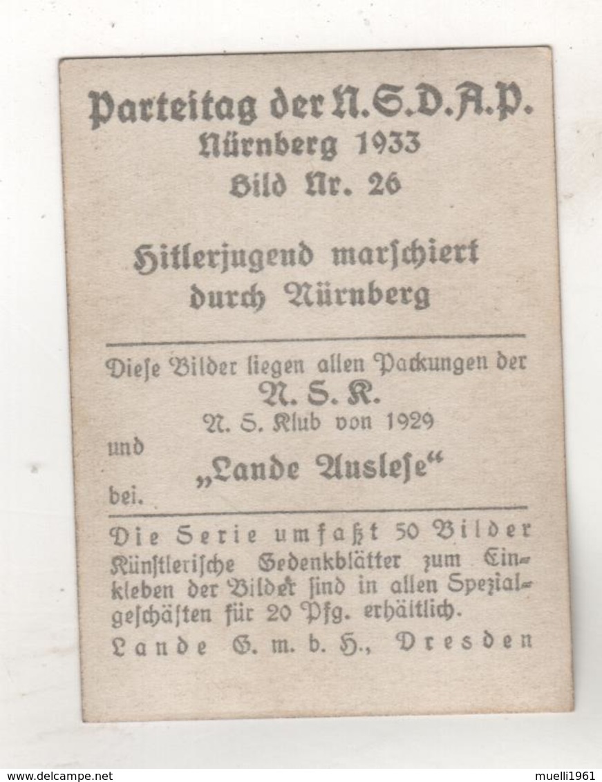 +3625, Sammelbild, Parteitag Der N.S.D.A.P. Nürnberg 1933, Hitlerjugend - Guerre 1939-45