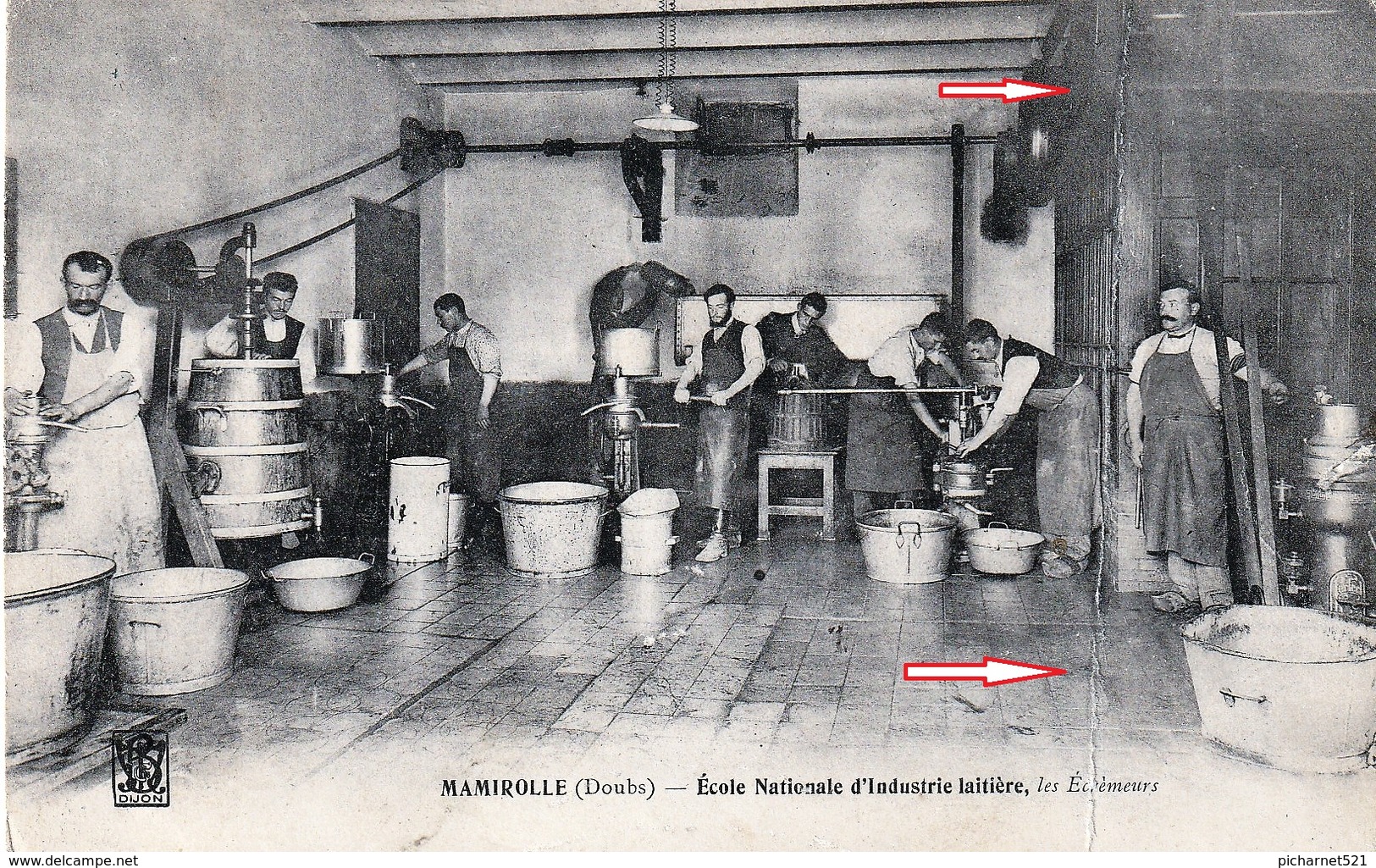 MAMIROLLE (Doubs) - Ecole Nationale D'Industrie Laitière. Les écrèmeurs. Edition Bauer. - Autres & Non Classés