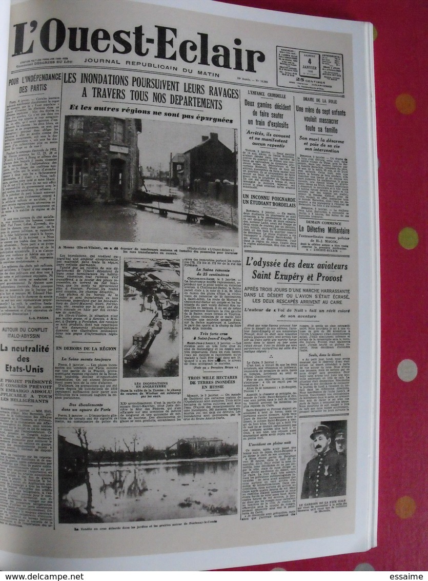 hors-série ouest-france et ouest-éclair. le 20ème siècle à la une. 2000. 239 pages