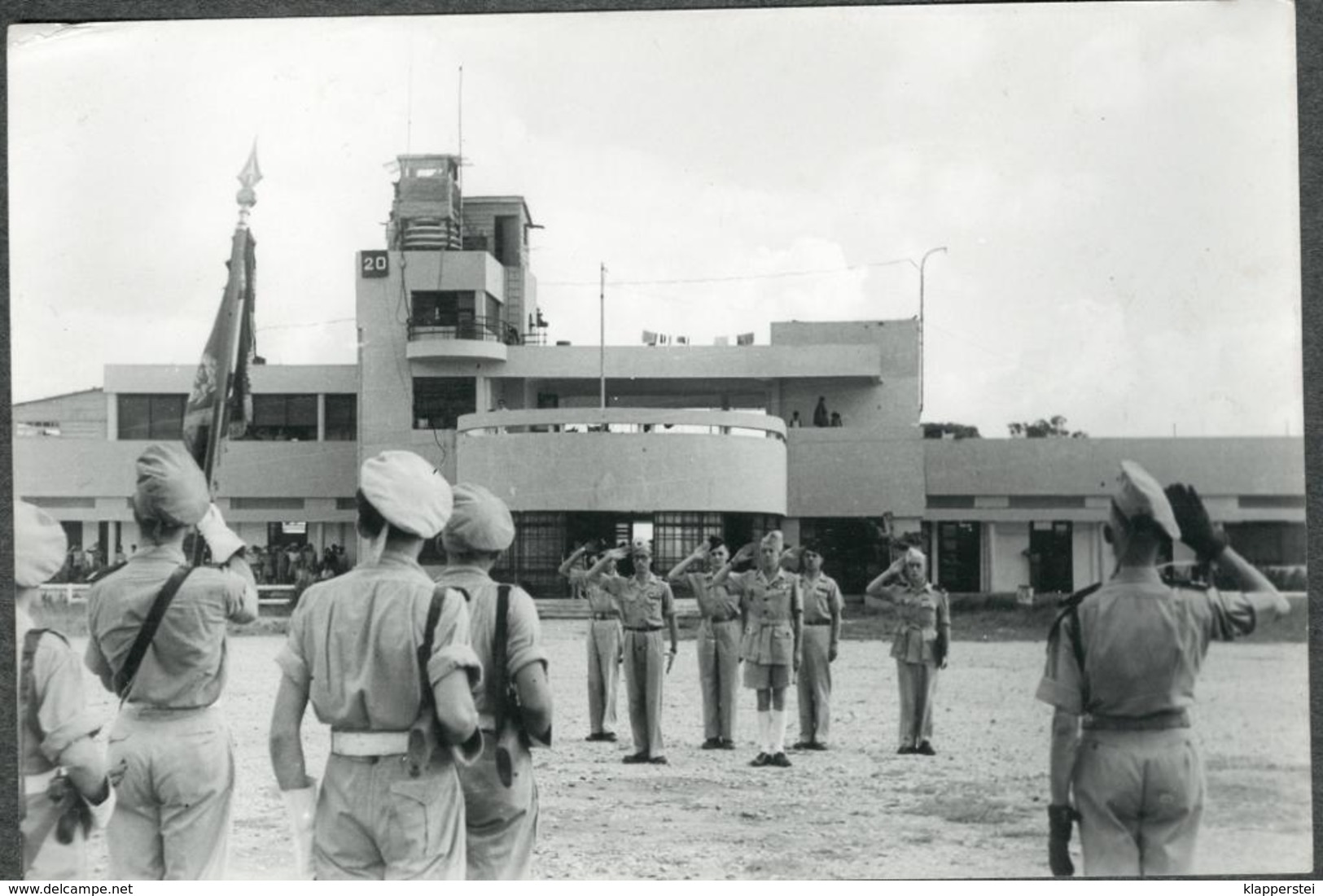 Photo Base Aérienne Tonkin Indochine Annam Général Bodet Et Koch 1948 - Guerre, Militaire