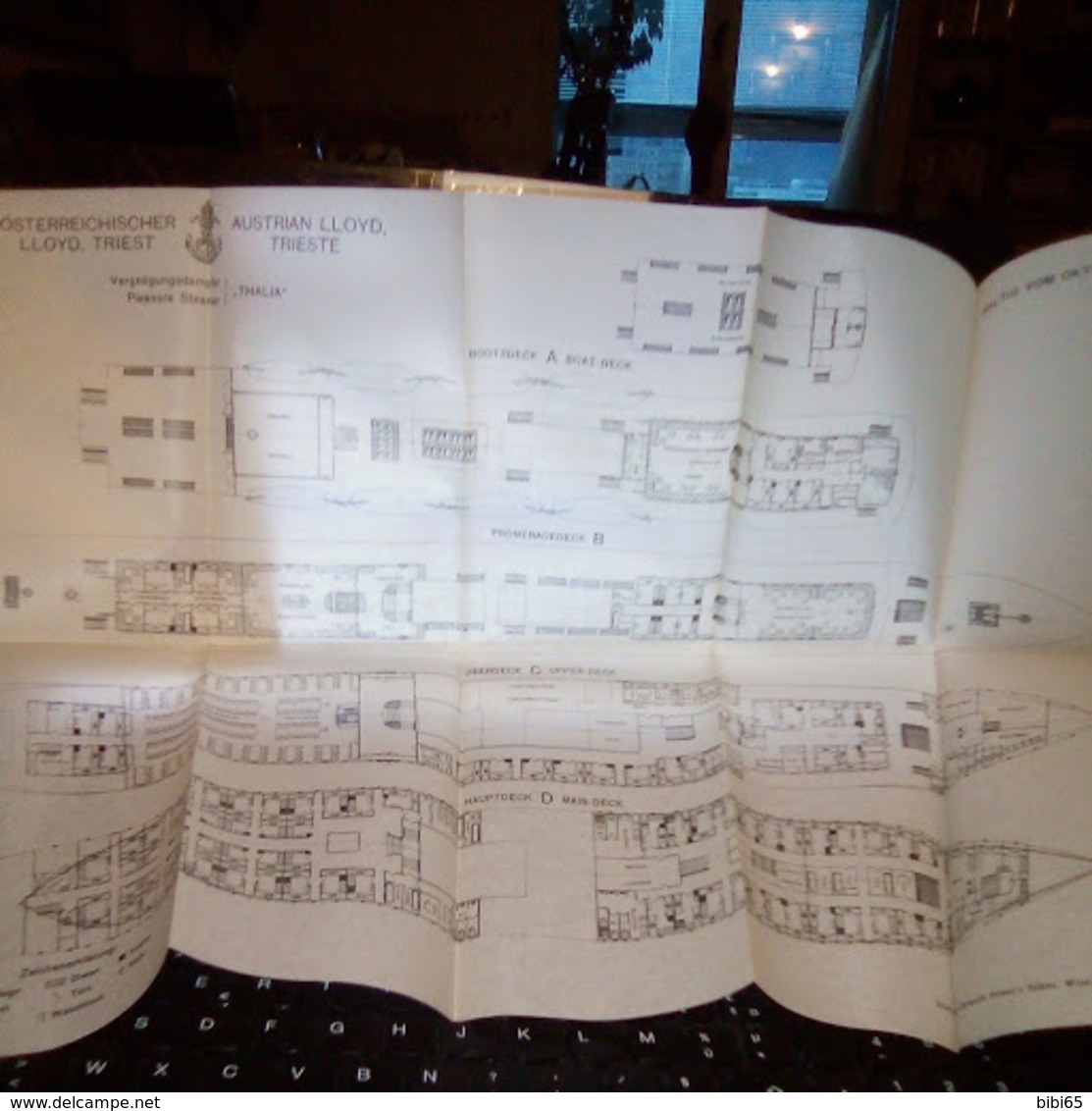 LLOYD AUTRICHIEN TRIESTE VOYAGES DE PLAISIR 1909 COMPLET AVEC PLAN DU BATEAU COMPLET - 1901-1940