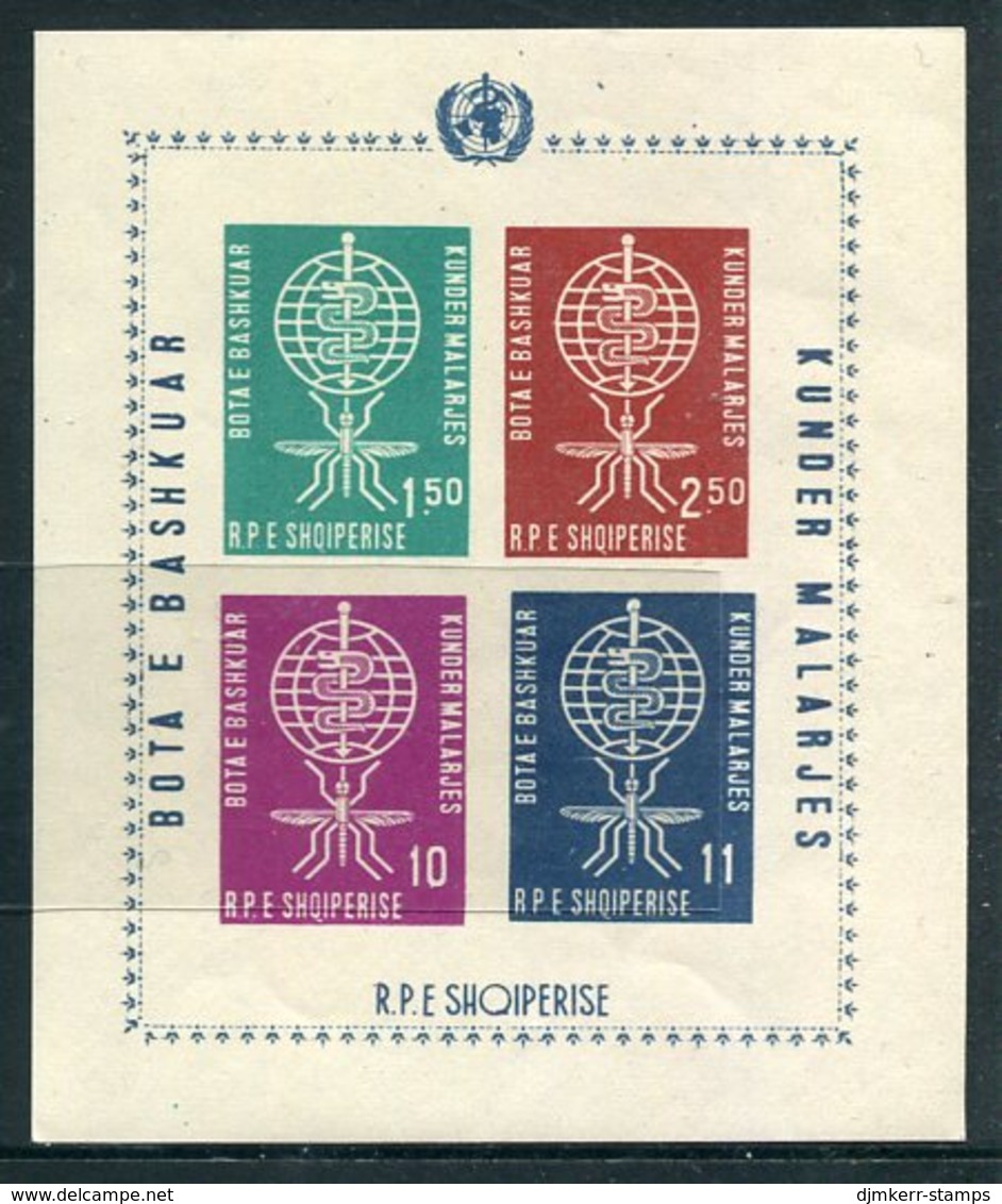 ALBANIA 1962 Malaria Campaign Imperforated Block MNH / **  Michel Block 7B - Albanië