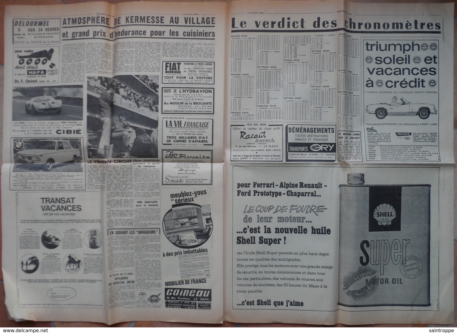 24 H Du Mans 1966.Ford Fonce Vers La Victoire. - 1950 à Nos Jours