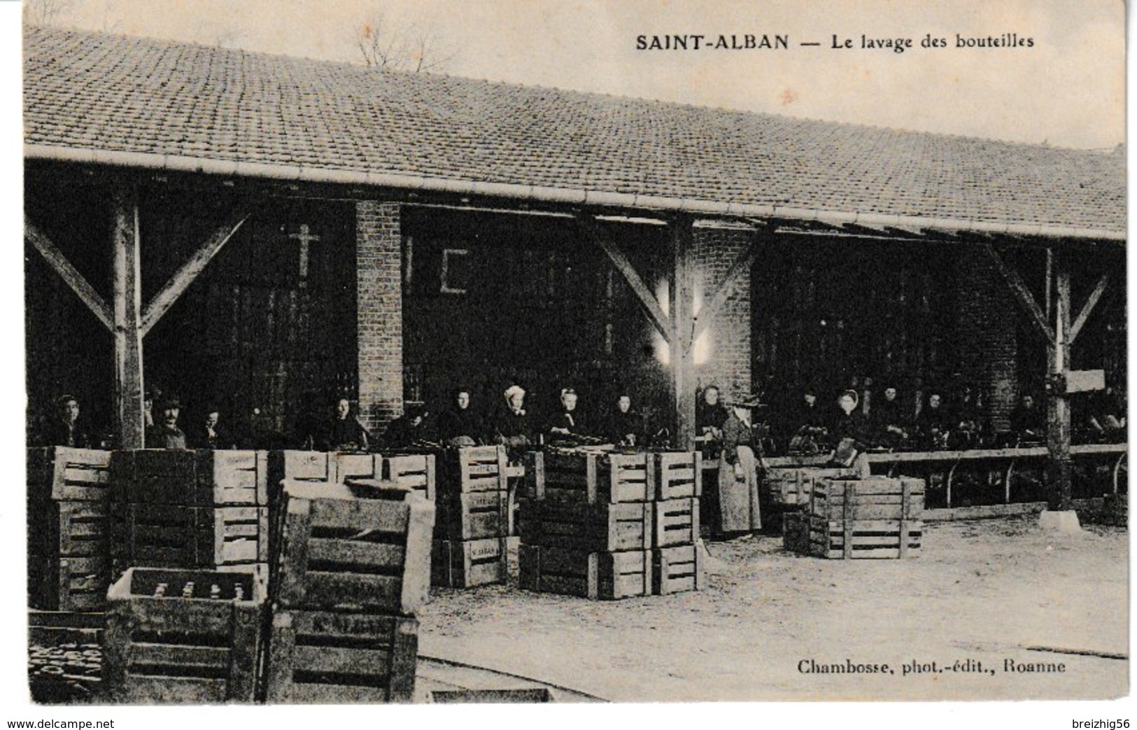 Loire  SAINT ALBAN LES EAUX Le Lavage Des Bouteilles (belle Animation) - Otros & Sin Clasificación