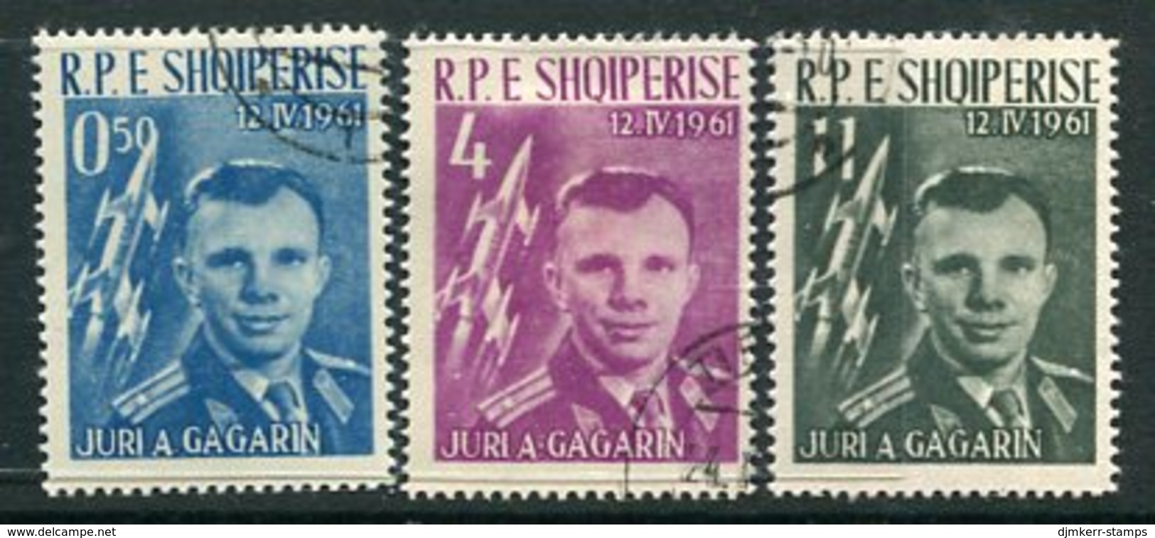 ALBANIA 1962 First Manned Space Flight Used  Michel 642-44 - Albanien