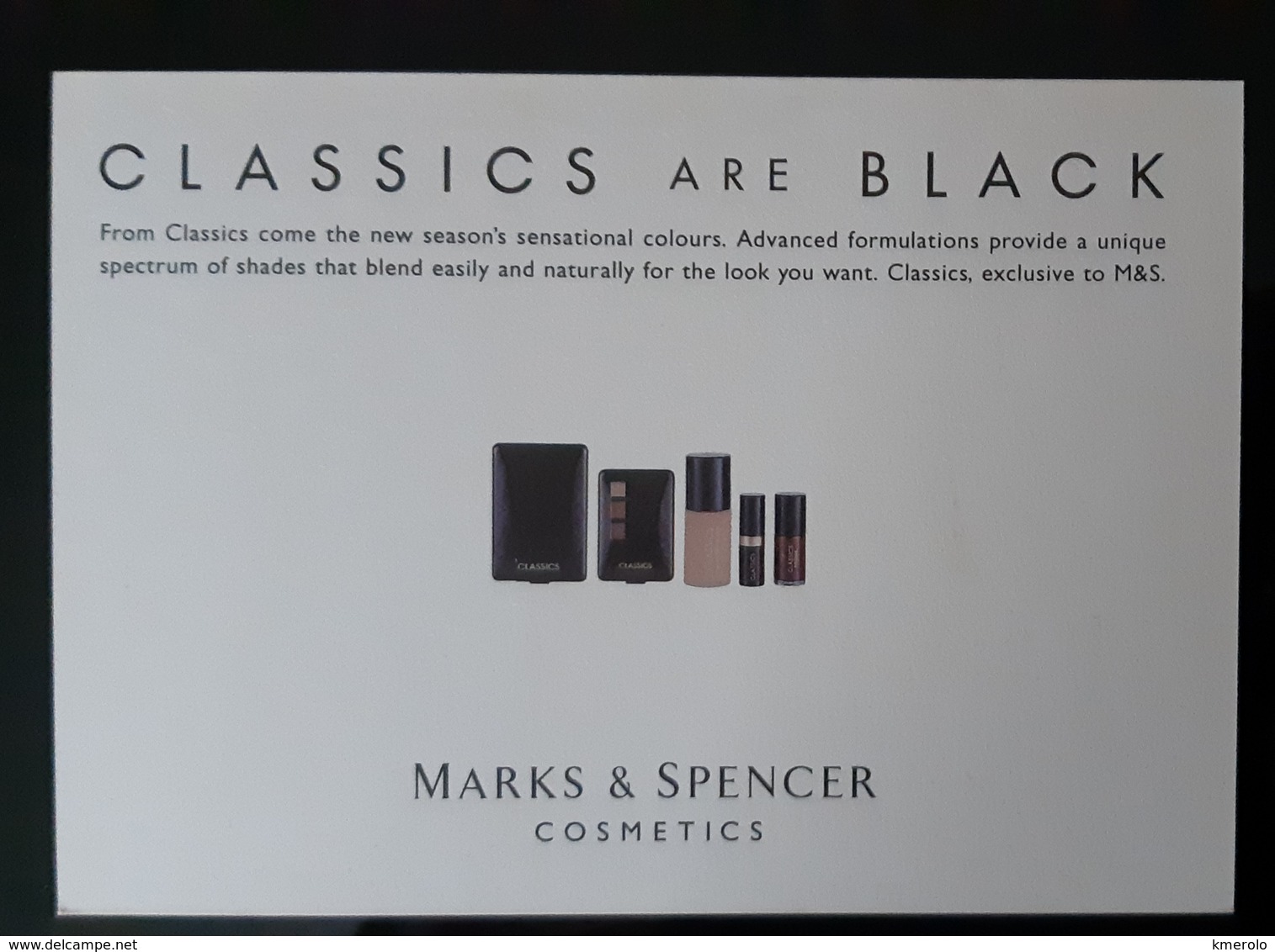 Marks & Spencer Cosmetique Carte Postale - Modernes (à Partir De 1961)