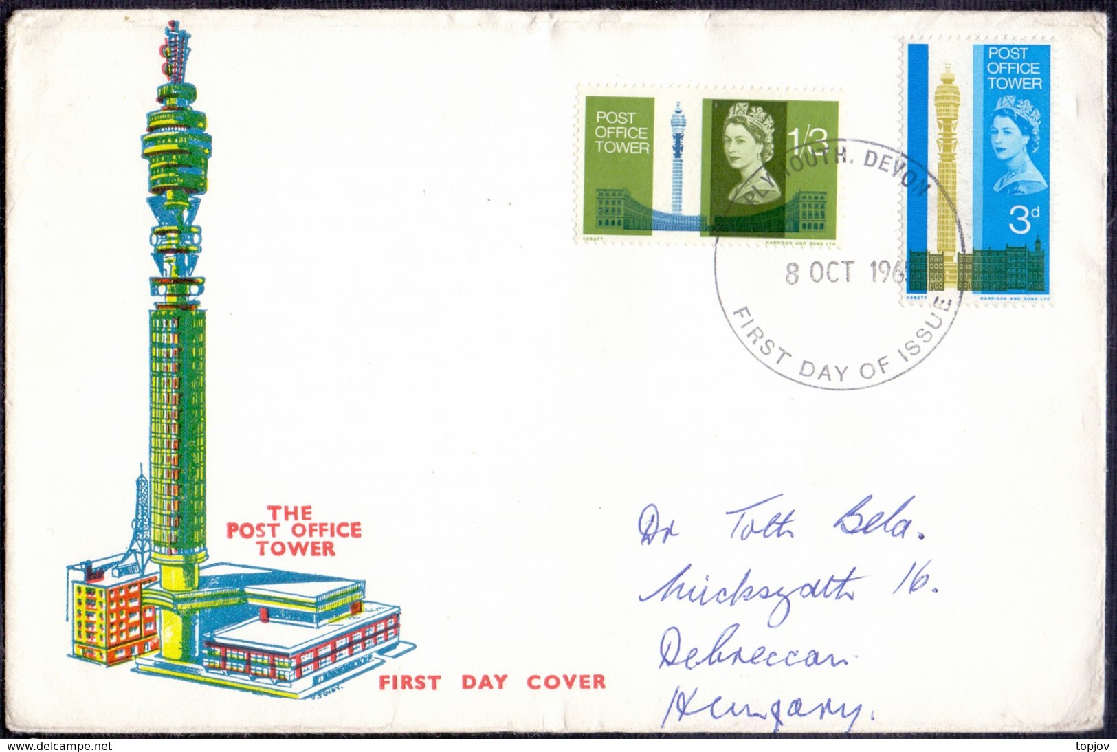 GB- POST OFFICE - TV  TOWER - 1965 - Post