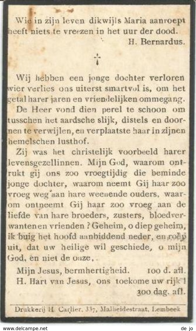 LUYPAERTS Maria-Hortensia °1907 Rijkevorsel + 1918 Ukkel  Doodsprentje Image Mortuaire Funeral Card - Religion & Esotérisme