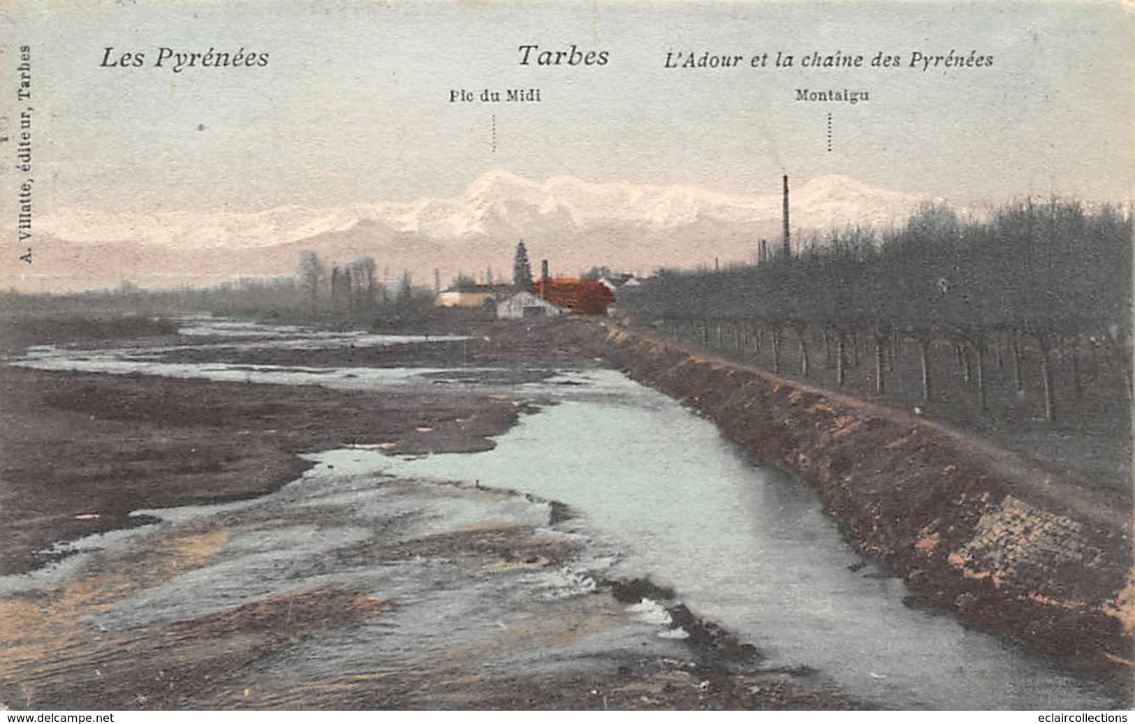 Tarbes          65         L'Adour Et La Chaîne Des  Pyrénées      (voir Scan) - Tarbes