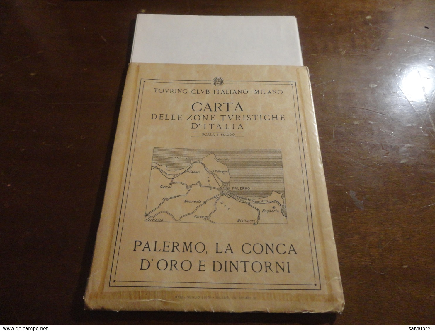 CARTINA PALERMO -  LA CONCA D'ORO E DINTORNI- CLUB ITALIANO -MILANO - Historia, Filosofía Y Geografía