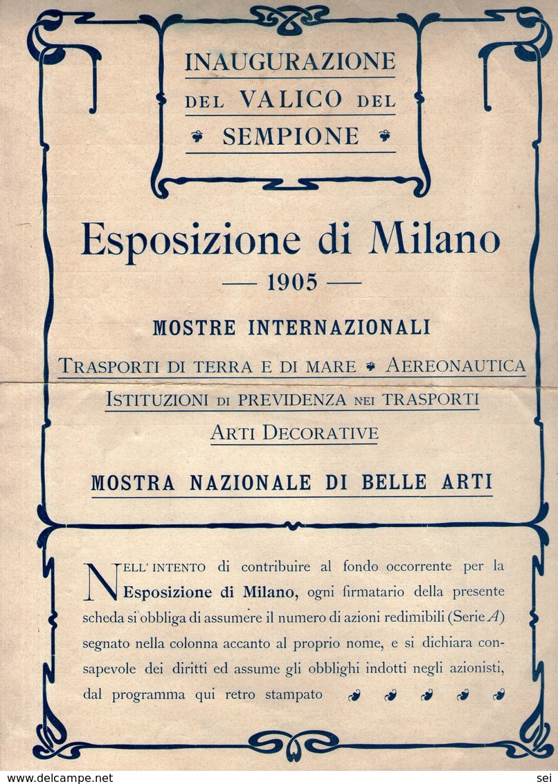 B 3008 - Sempione, Esposizione, Milano, 1905, Expo - Transporte