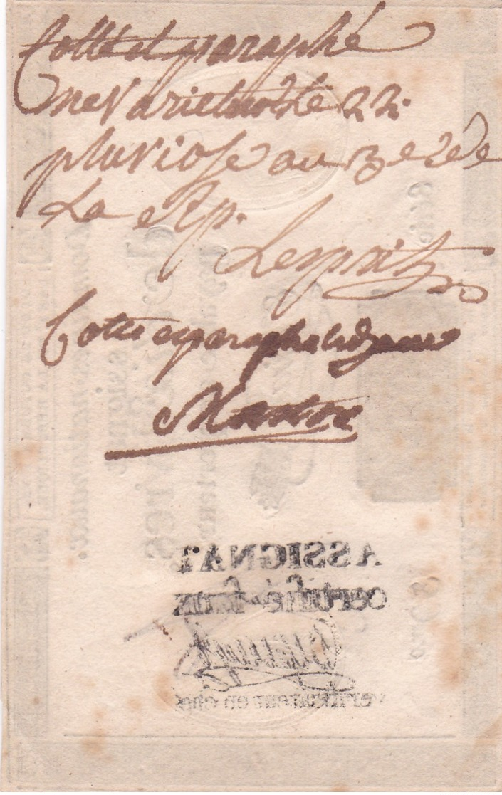 FAUX  ASSIGNAT DE DIX LIVRES 1792  L  AN 1° - Assignats & Mandats Territoriaux