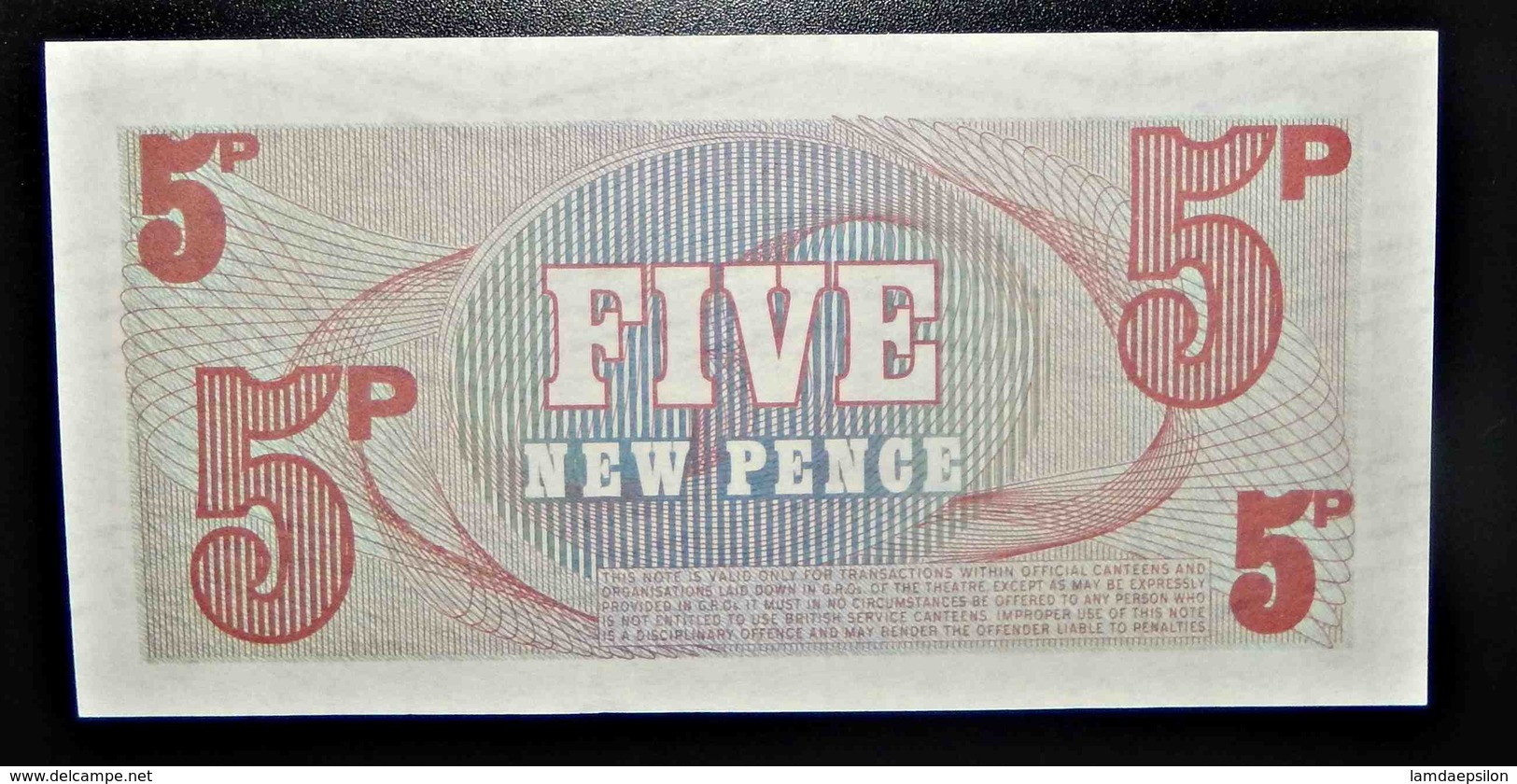 A1 BILLETS DU MONDE WORLD BANKNOTES BRITISH ARMED FORCES 5 NEW PENCE - Other & Unclassified