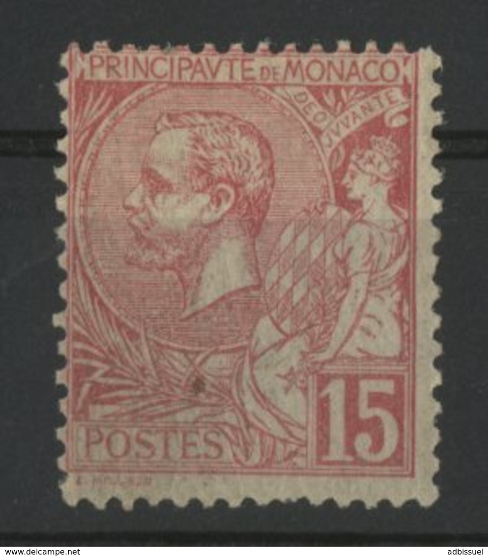 MONACO N° 15 Cote 250 €. 15ct Rose. Neuf * (MH). TB - Unused Stamps