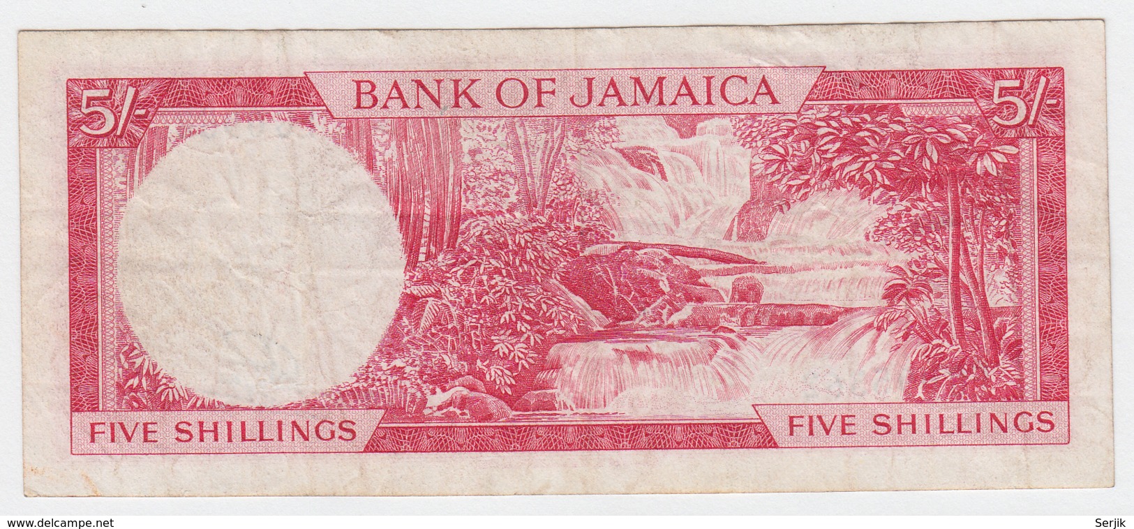 JAMAICA 5 Shillings 1960 (1964) VF Pick 51Aa 51A A - Jamaique