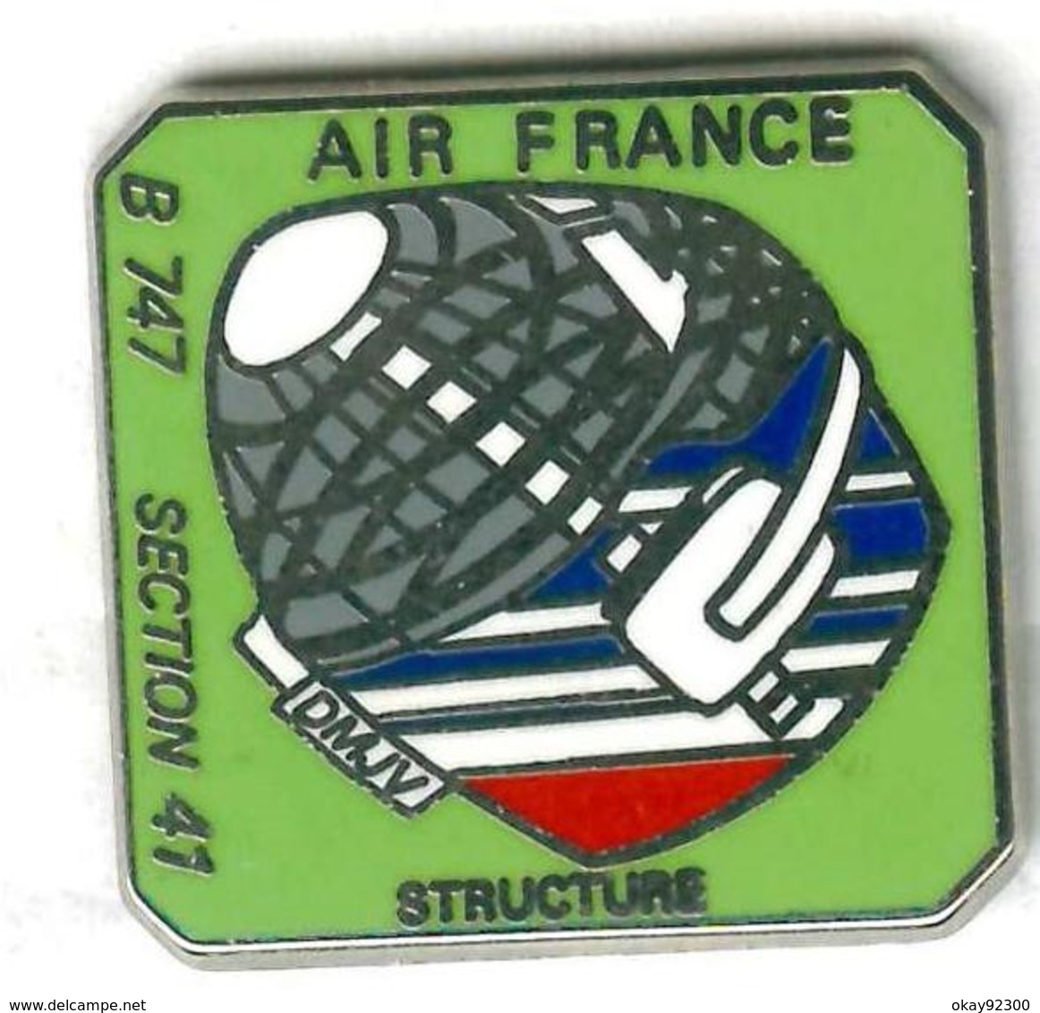 Pin's Avion Air France Boeing B747 (signé Ballard) - Aviones