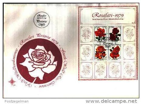 REPUBLIC OF SOUTH AFRICA, 1979, Roses Congress, First Day Cover Nr.3.18ms Block 6 - Covers & Documents