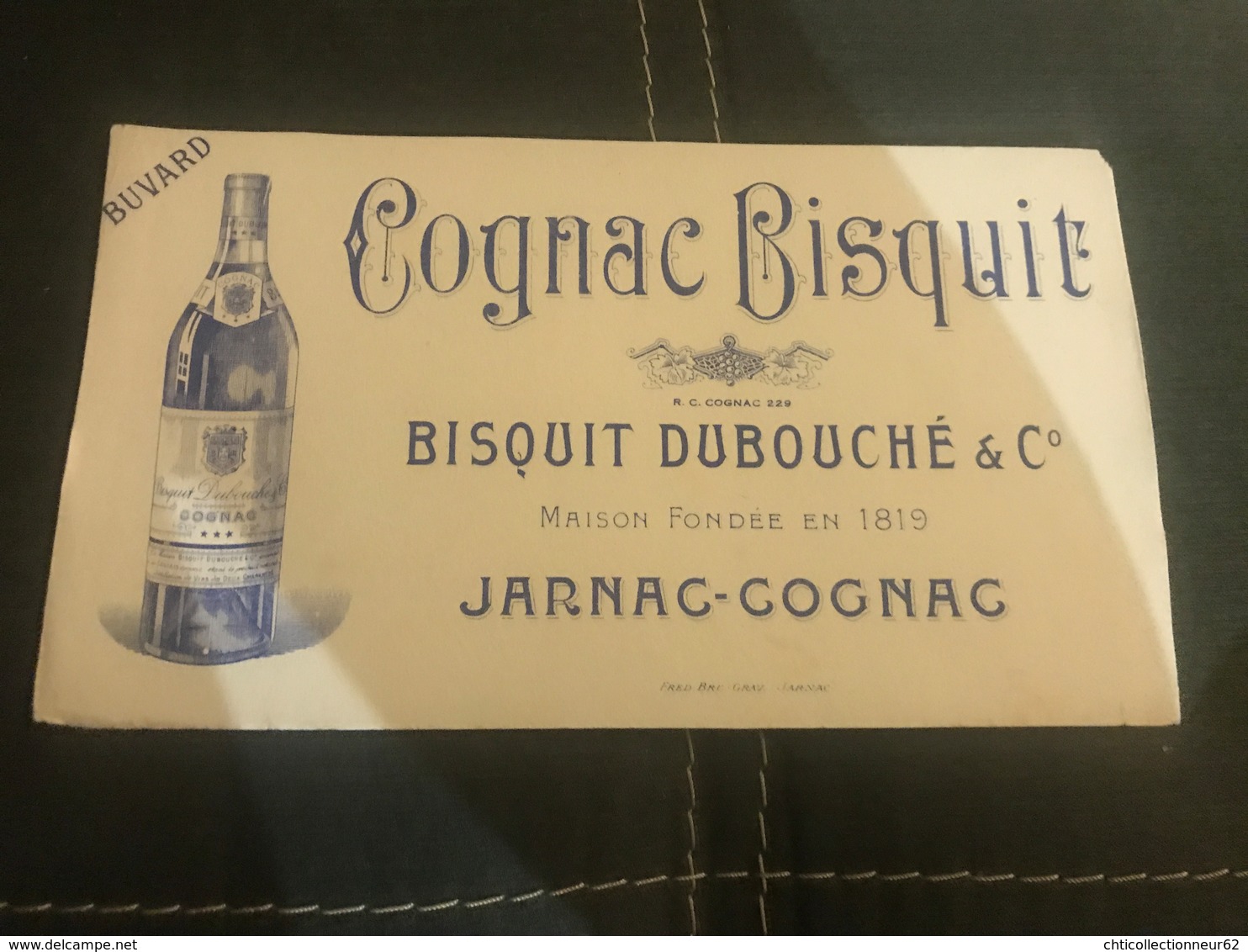 A BUVARD Ancien COGNAC BISQUIT DUBOUCHE 1819 JARNAC - Other & Unclassified