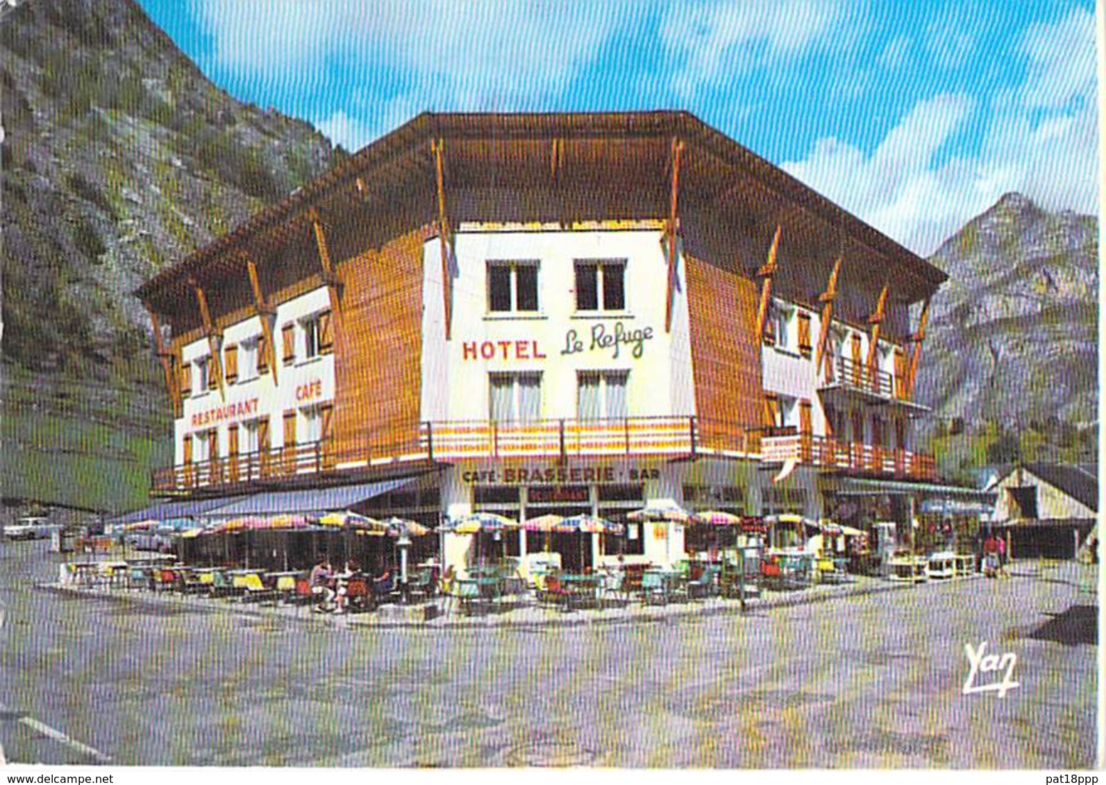 65 - GAVARNIE : Café Brasserie Hotel Restaurant LE REFUGE - CPSM Village (130 Habitants) Grand Format - Hautes Pyrenées - Gavarnie