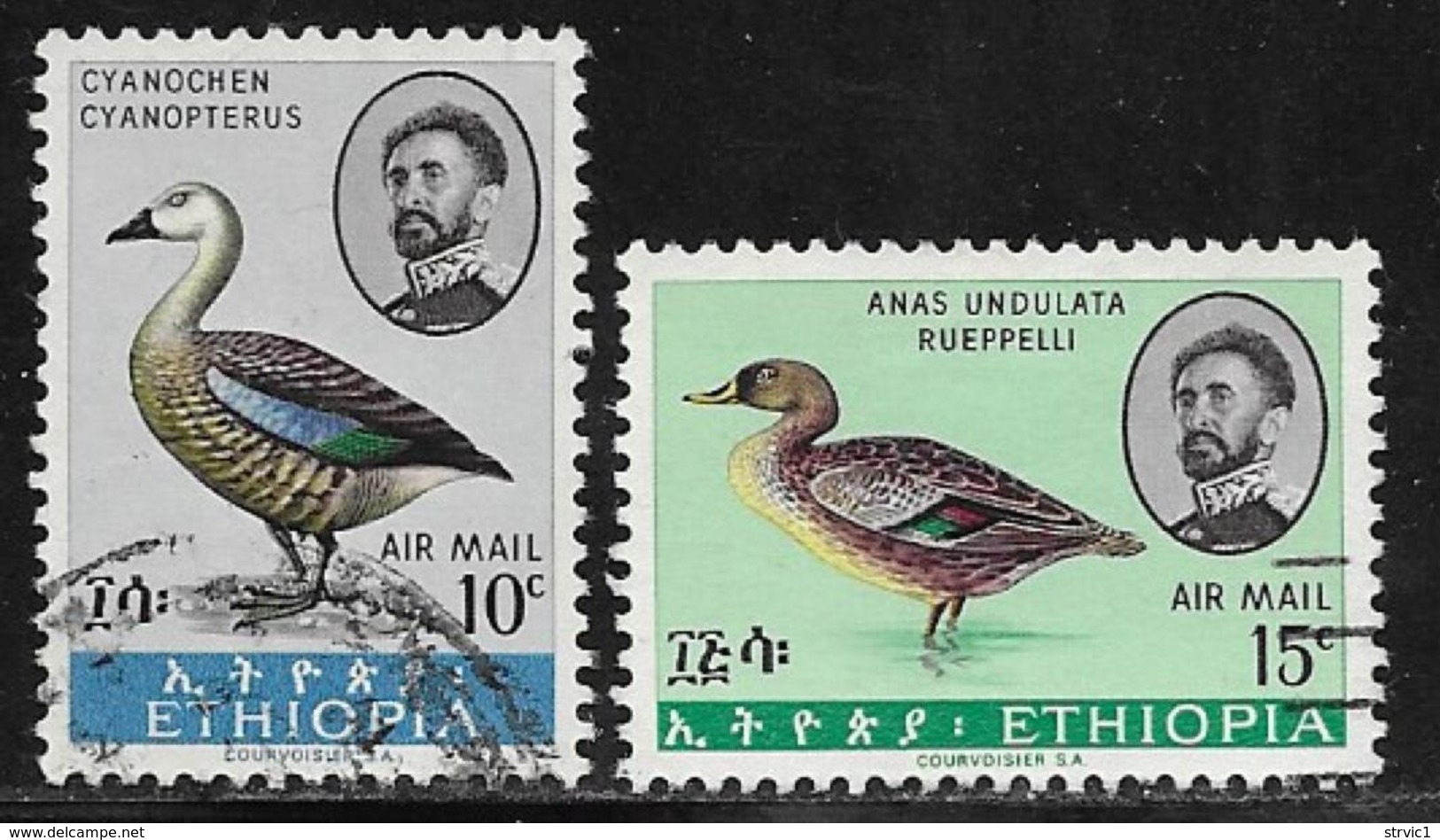 Ethiopia Scott # C107-8 Used Birds,  1967 - Ethiopia