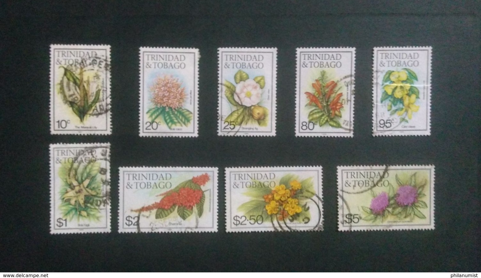 TRINIDAD & TOBAGO FLOWERS DEFINITIVES 1983 PART SET USED !! - Trinité & Tobago (1962-...)