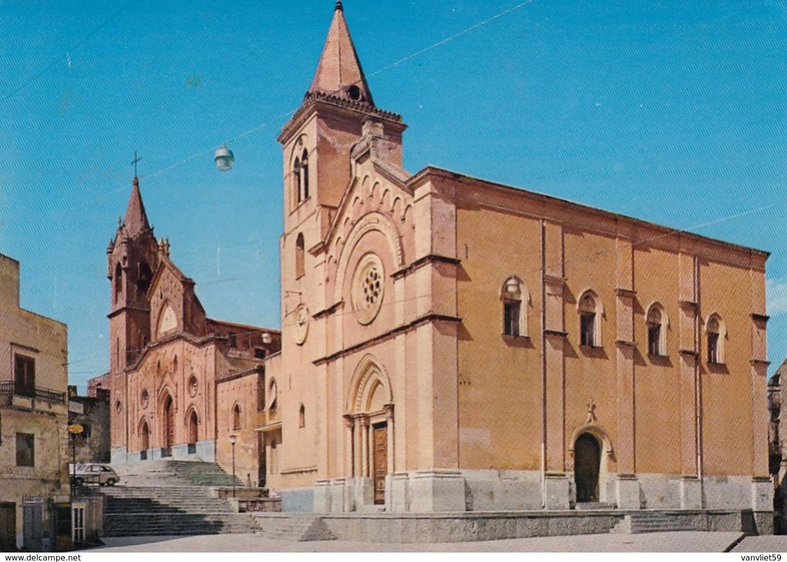 MEZZOJUSO-PALERMO-CHIESA DI SAN NICOLA DI MIRA-CARTOLINA VERA FOTOGRAFIA-VIAGGIATA IL 24-8-1985 - Palermo