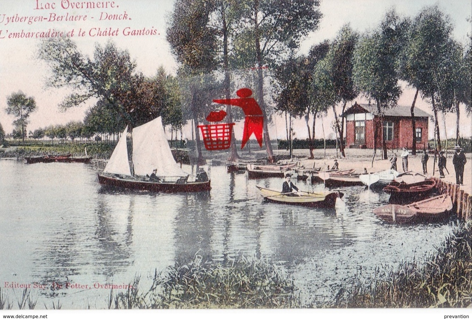 Lac Overmeire - UYTBERGEN-BERLAERE - DONCK - L'embarcadère Et Le Chalet Gantois - Carte Colorée - Berlare