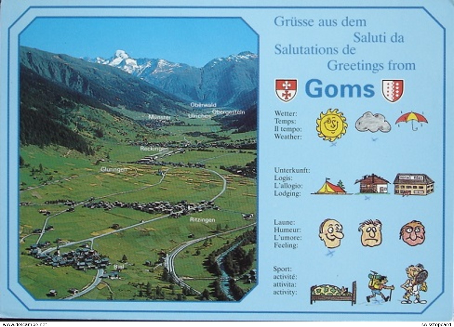 GOMS Ritzingen Gluringen Reckingen Münster Ulrichen Obergesteln Oberwald - Gluringen