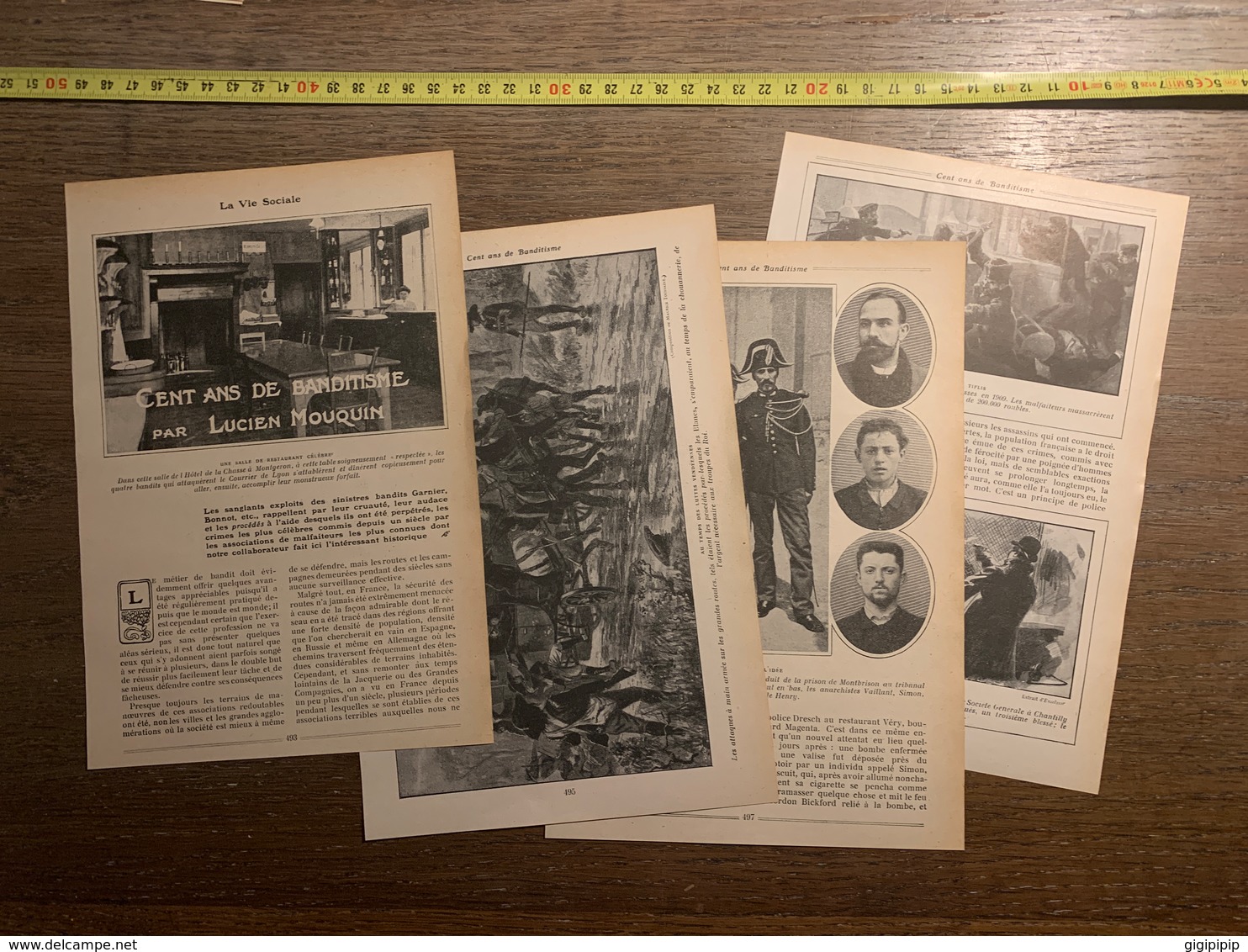 1913 JST 100 CENT ANS DE BANDITISME LUCIEN MOUQUIN PRISON DE MONTGERON - Collections