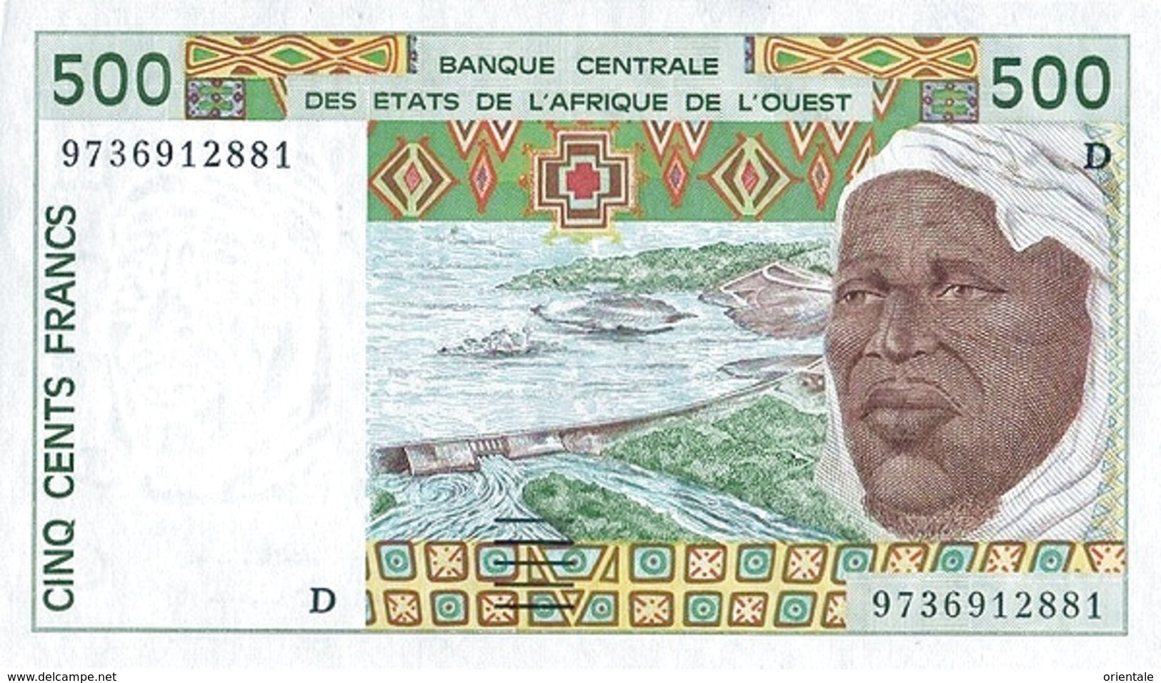 WEST AFRICAN STATES P. 410Dg 500 F 1997 UNC - Mali