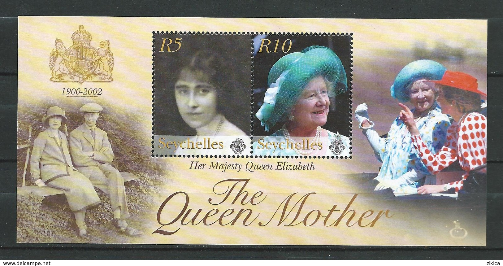 Africa.Seychelles 2002 Queen Elizabeth The Queen Mother Commemoration, 1900-2002.MNH - Seychelles (1976-...)