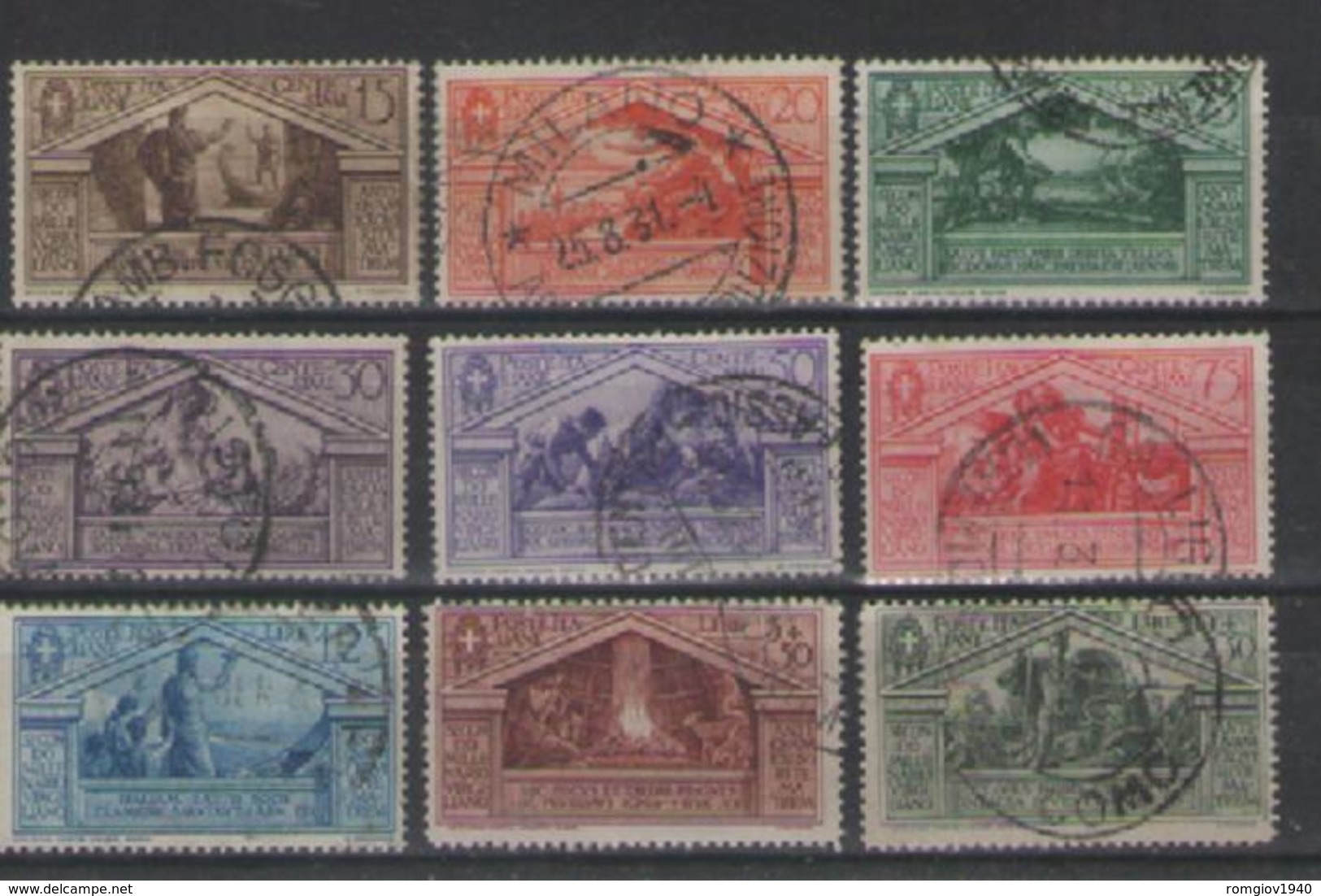 REGNO D'ITALIA 1930 BIMILLENARIO DELLA NASCITA DI VIRGILIO SASS. 282-290 USATA VF - Nuovi