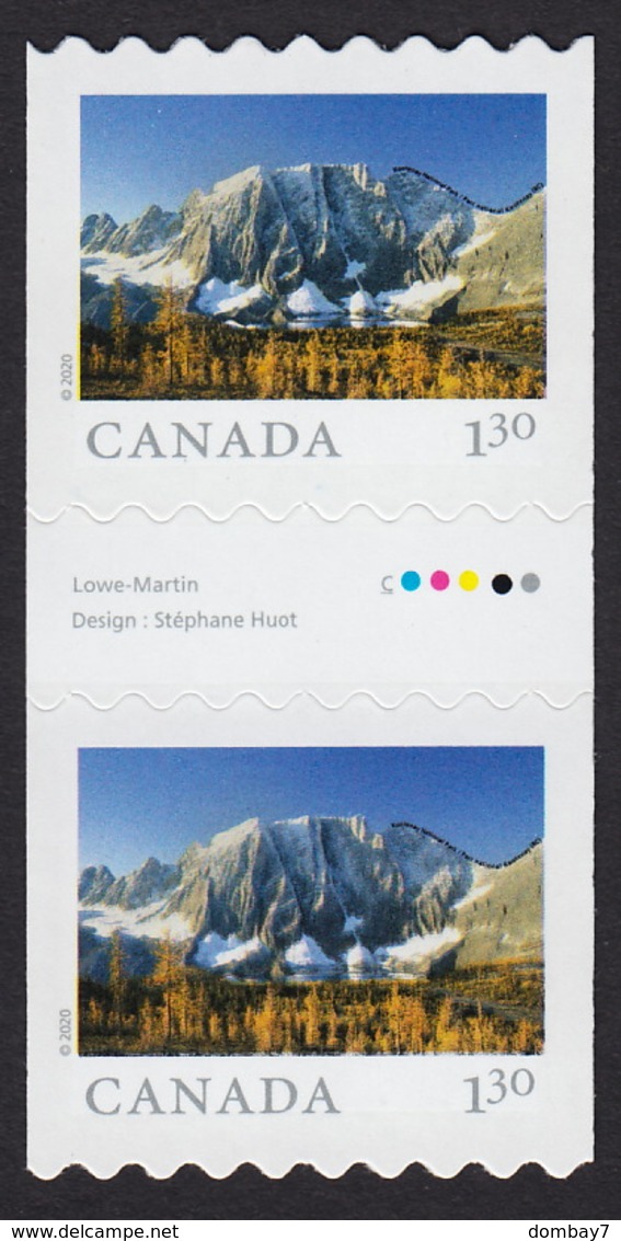 2020 = FROM FAR AND WIDE = KOOTENAY NATIONAL PARK, BC = 1.30 = GUTTER PAIR From Coil MNH Canada - Geography