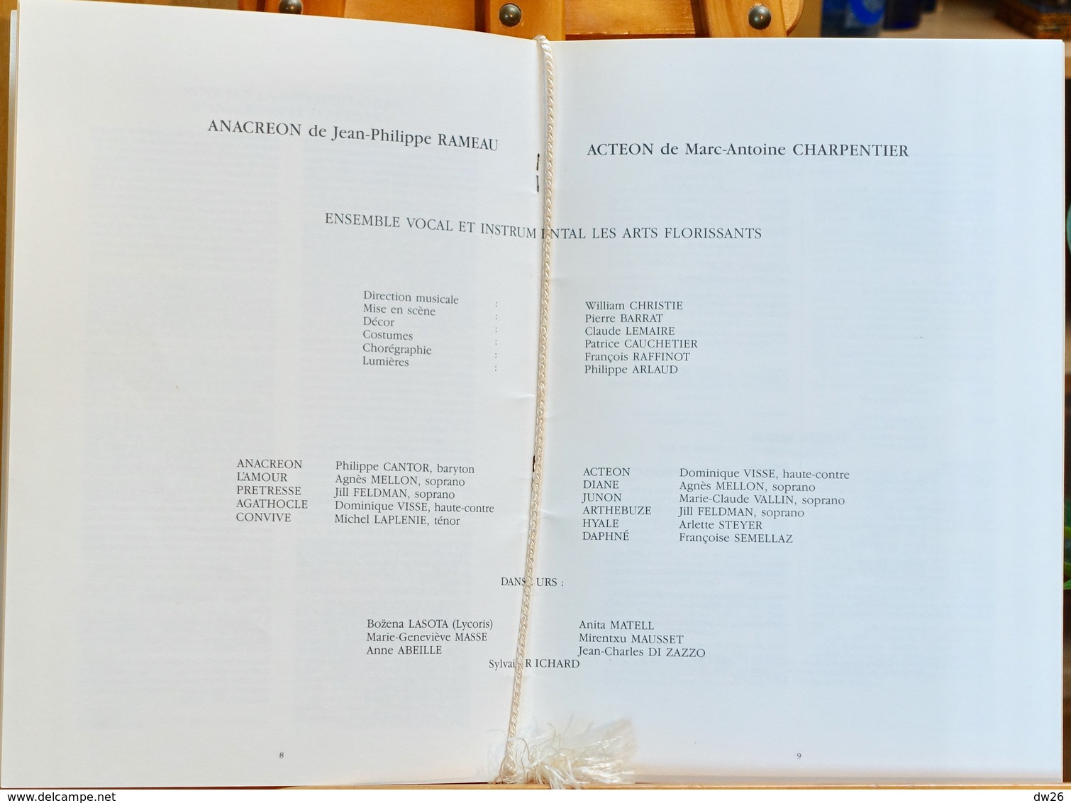 Programme Colloque De Versailles - Soirée De Gala, Opéra Royal Du Château 3 Octobre 1985 (Anacréon Et Actéon) - Programmes