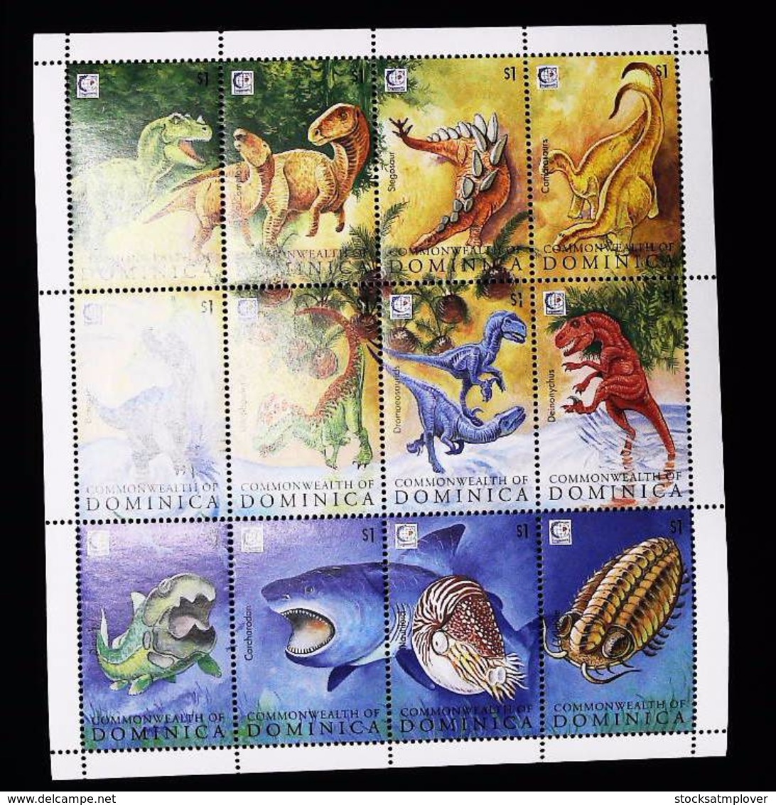 Dominica 1995  Dinosaur .prehistoric Animals, SCOTT No.1803 - Dominica (1978-...)