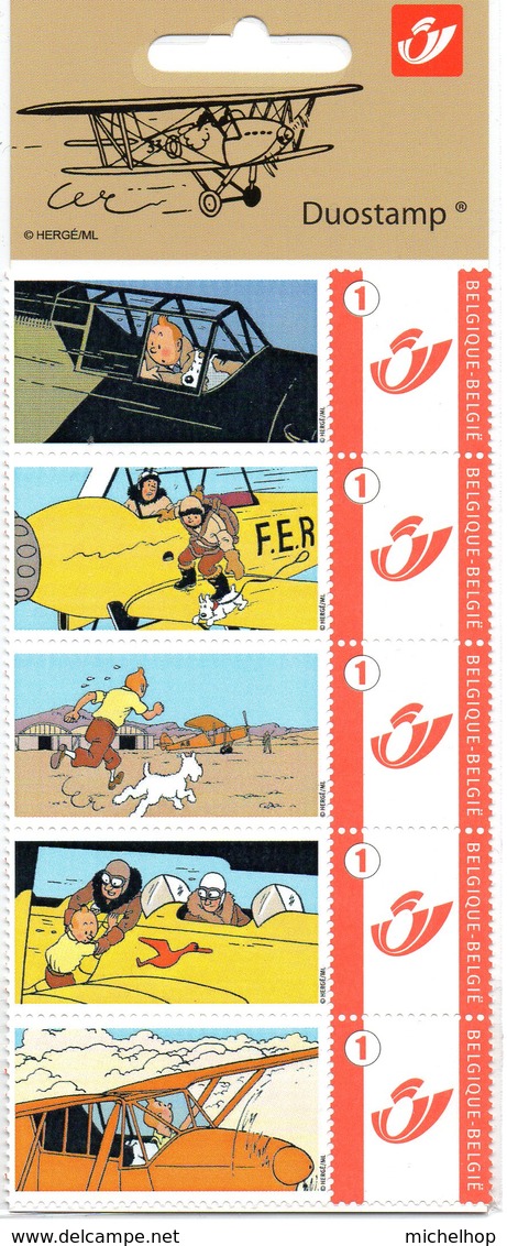 DUOSTAMP - TINTIN - KUIFJE - HERGE - 5 Timbres (sous Blister D'origine) - Altri & Non Classificati