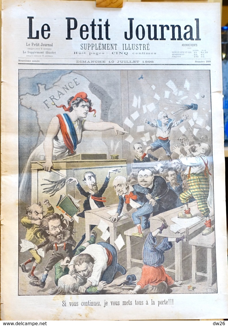Le Petit Journal Supplément Illustré - Dimanche 10 Juillet 1898 N° 399 - Marianne: Tous à La Porte, Ménélick - 1850 - 1899