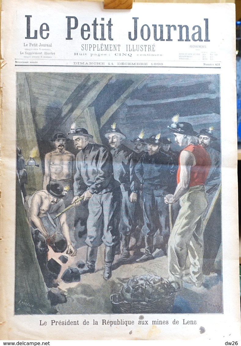 Le Petit Journal Supplément Illustré - Dimanche 11 Décembre 1898 N° 421 - Mines De Lens, Excuses Au Drapeau - 1850 - 1899