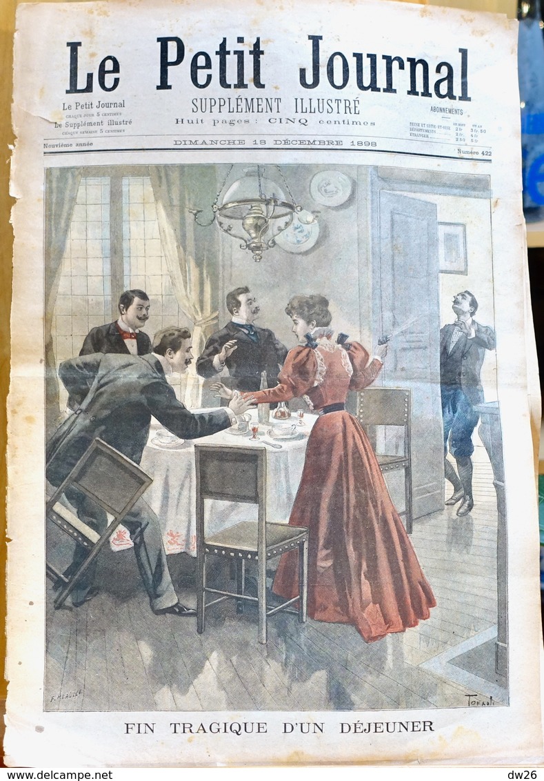 Le Petit Journal Supplément Illustré - Dimanche 18 Décembre 1898 N° 422 - Fin Tragique, Hongrois à Carcassonne - 1850 - 1899