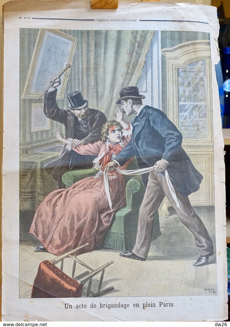 Le Petit Journal Supplément Illustré - Dimanche 25 Décembre 1898 N° 423 - L'Amour Du Drapeau, Brigandage à Paris - 1850 - 1899