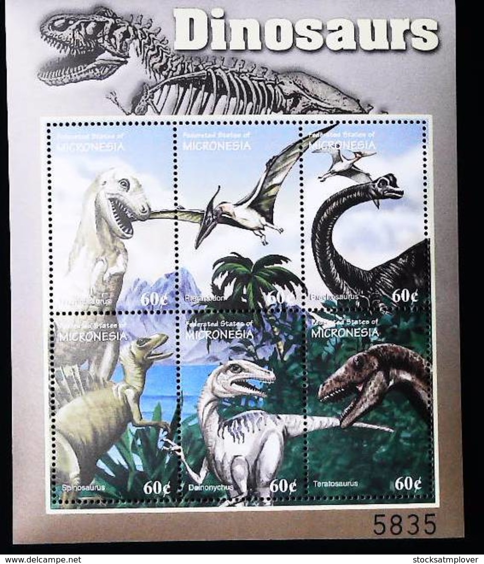 Micronesia 2001 Dinosaurs, Prehistoric Animals SCOTT No.453 - Micronesia