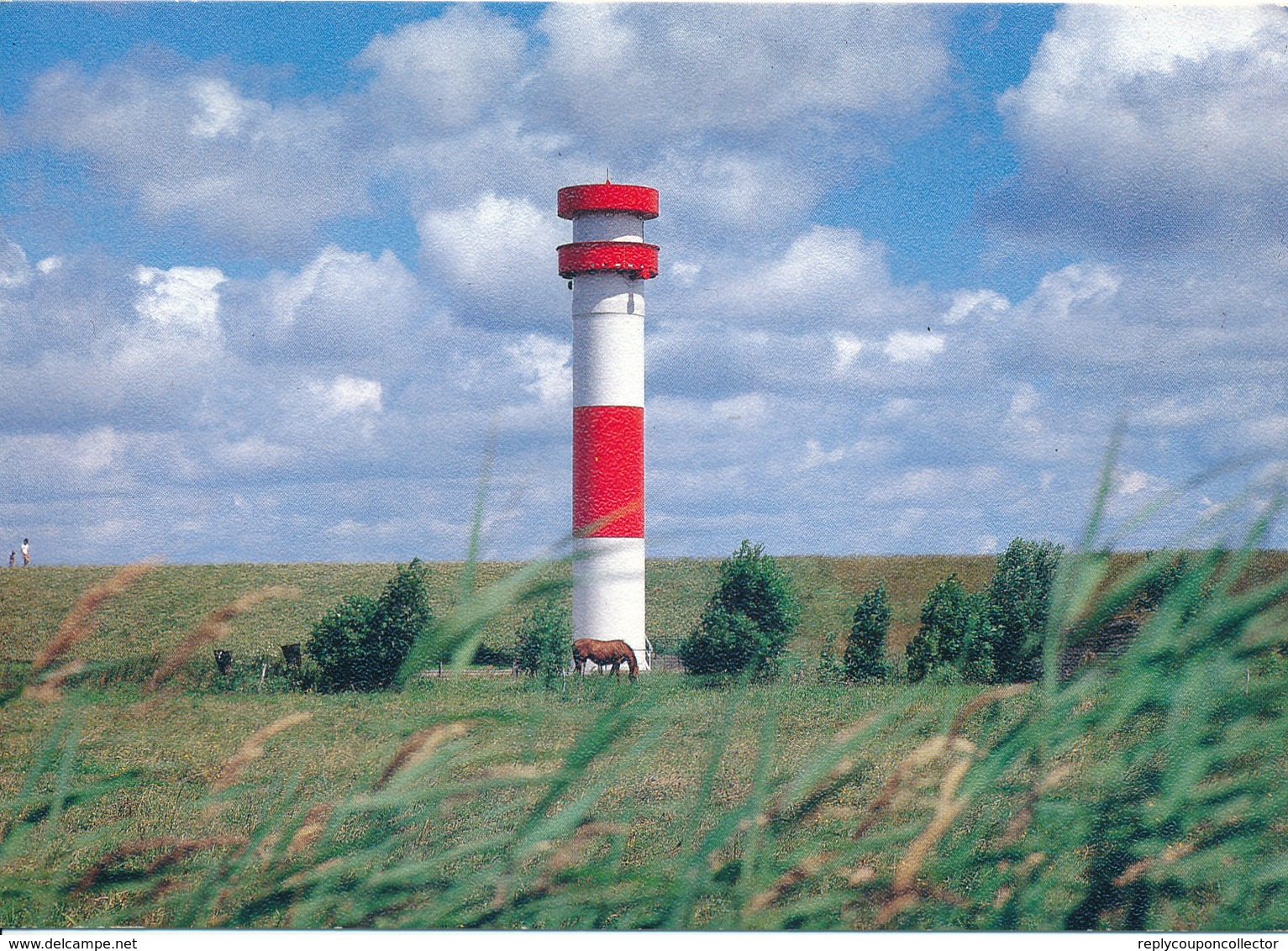 DEUTSCHLAND / Insel KRAUTSAND / Elbe   -   Lighthouse  ,  Leuchtturm - Faros