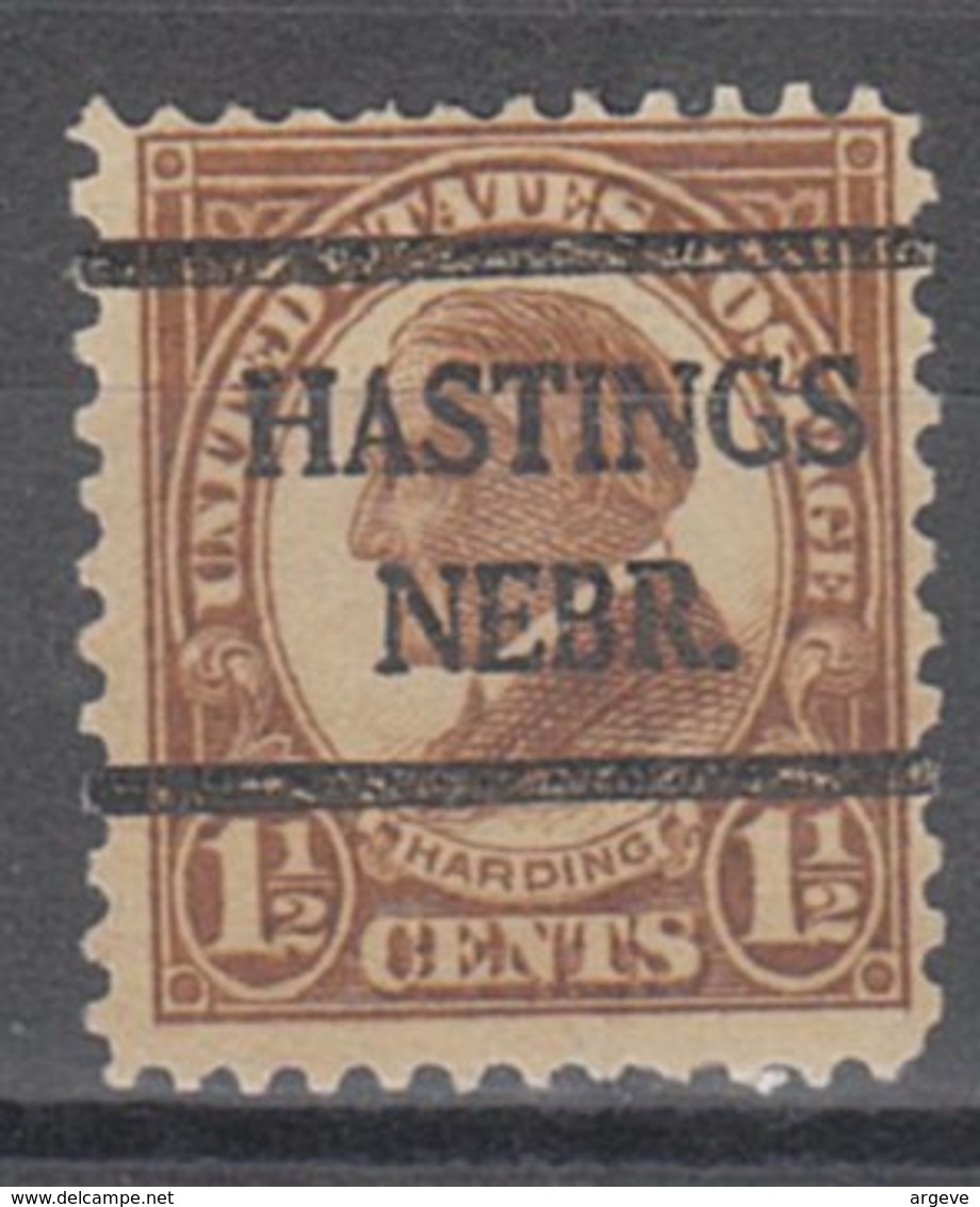 USA Precancel Vorausentwertung Preo, Bureau Nebraska, Hastings 633-42, Stamp Thin - Vorausentwertungen