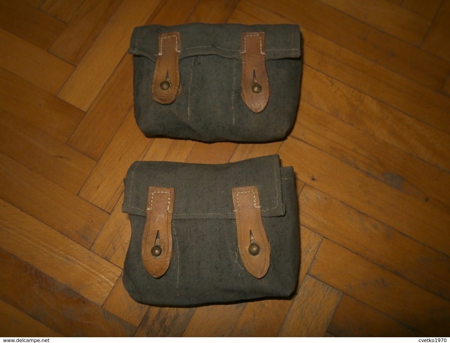 Yugoslav Army (JNA) Three Part Bomb Pouches - Pair - Used FREE INTERNATIONAL SHIPPING!!! - Equipment