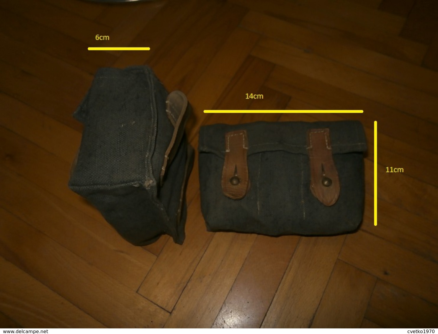 Yugoslav Army (JNA) Three Part Bomb Pouches - Pair - Used FREE INTERNATIONAL SHIPPING!!! - Equipment