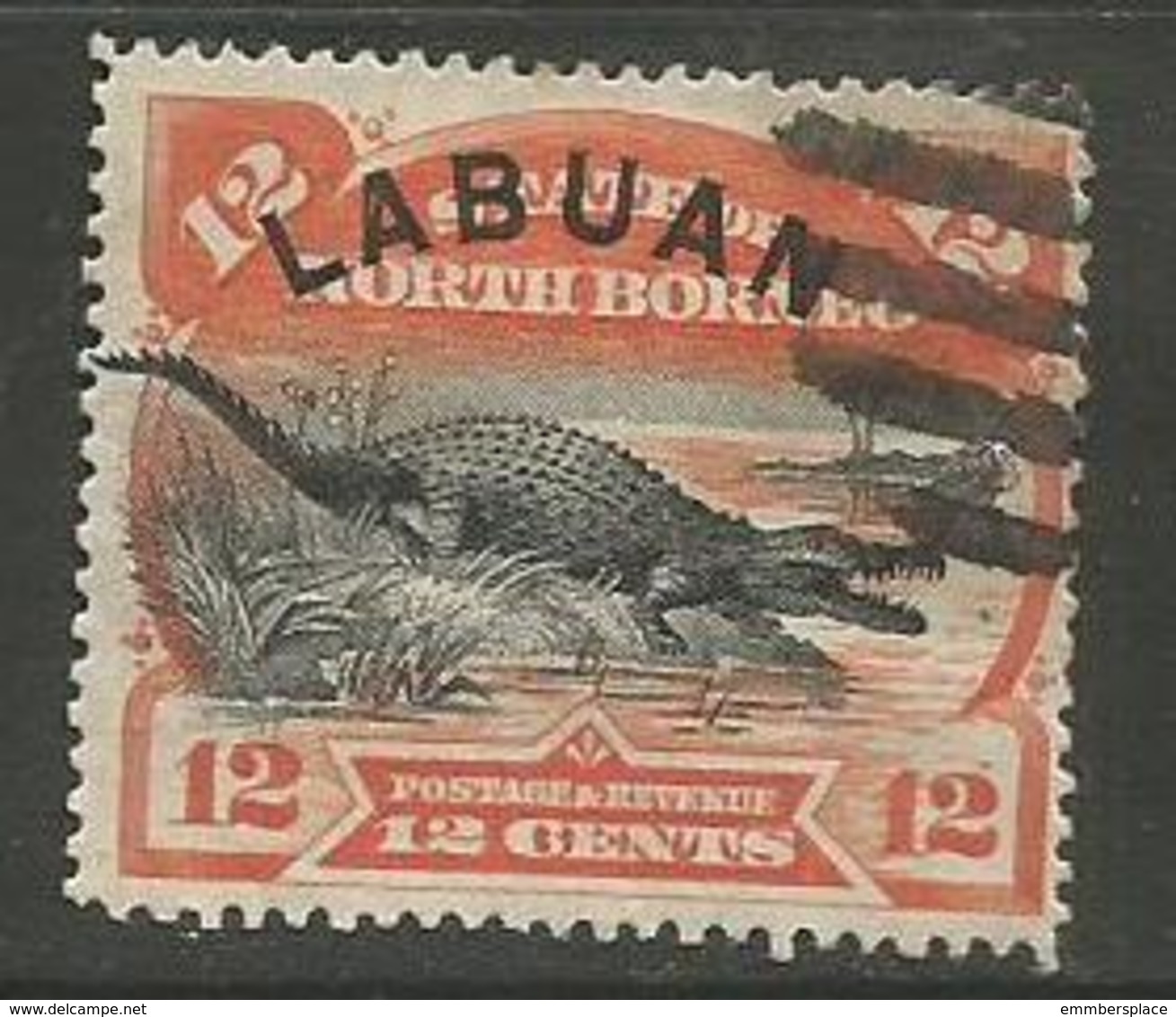 Labuan - 1897 North Borneo Overprint  12c Used - North Borneo (...-1963)