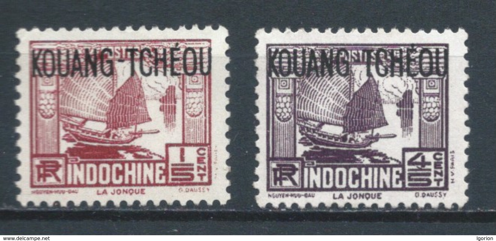 KOUANG TCHEOU (COLONIA FRANCESA)  NUEVOS SIN GOMA YT-98+101 - Unused Stamps