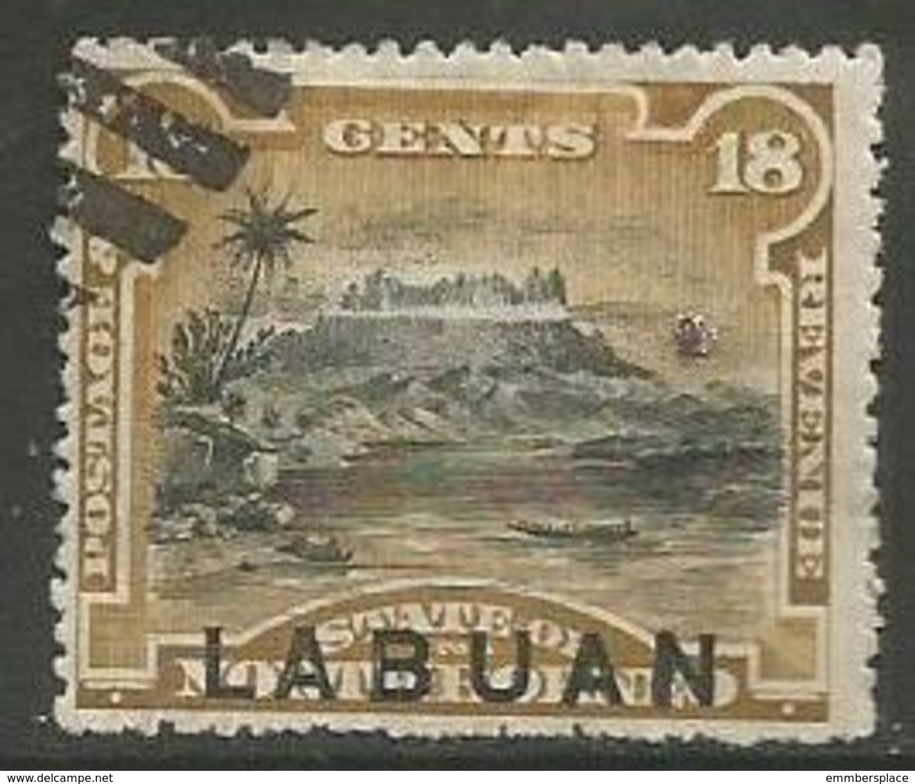 Labuan - 1898 North Borneo Overprint  18c Used - North Borneo (...-1963)