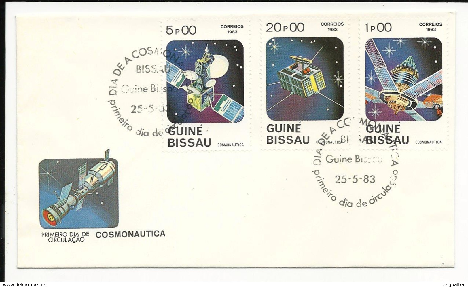 Cover FDC - Guiné-Bissau 1983 - Cosmonautica - Guinea-Bissau