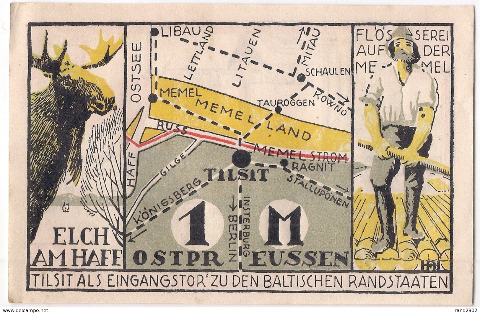 Deutschland Notgeld 1 Mark Mehl1324.1 TILSIT /52M/ - [11] Emisiones Locales